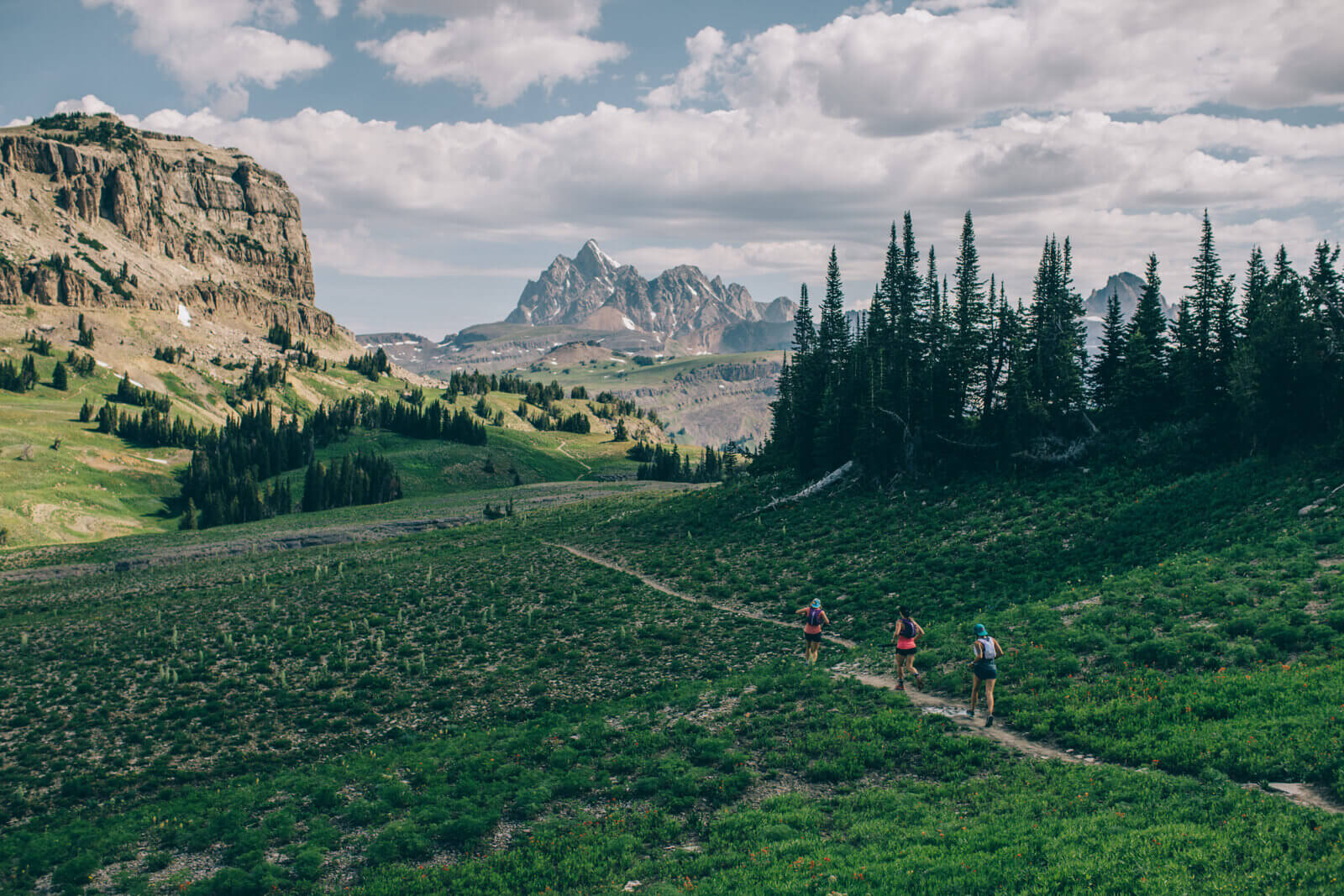 Trail Running in Grand Teton National Park.