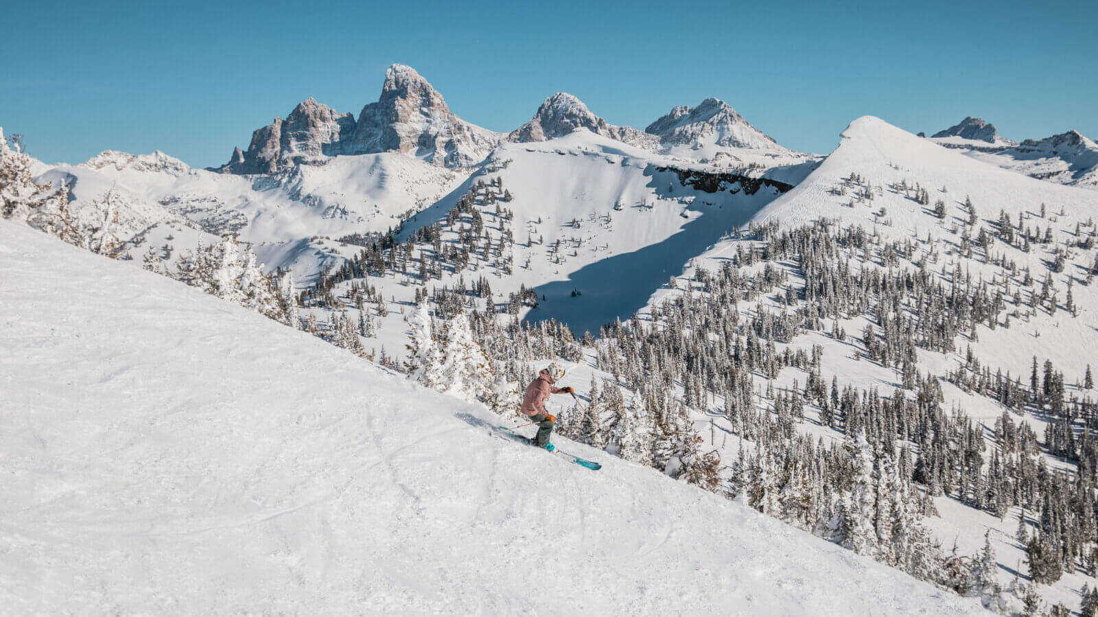Skiing at Grand Targhee Resort.